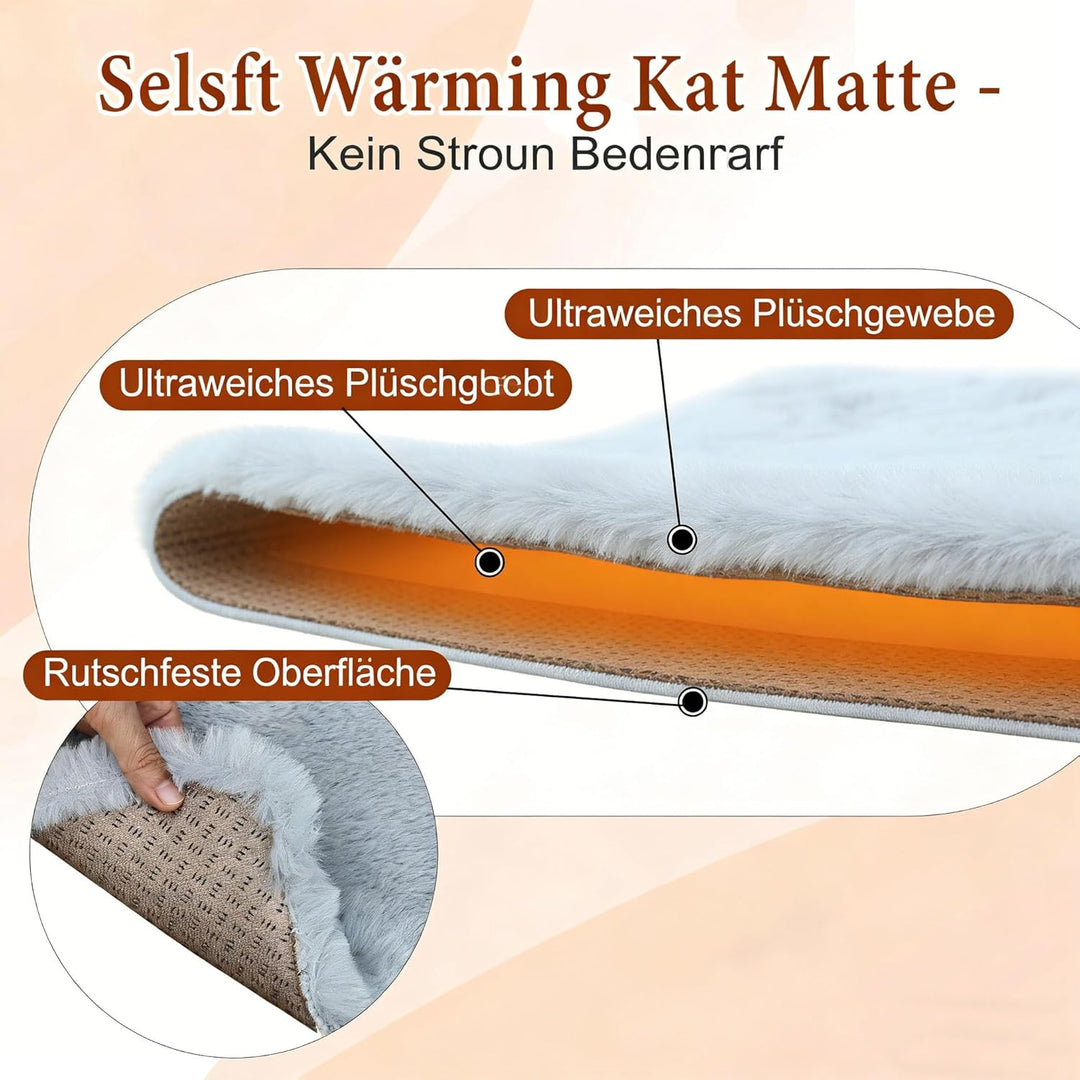 2-stöckiges Katzenhaus Outdoor, Winterfest für mittlere Katzen – Isolierte Ganzjahres-Schutzhütte mi