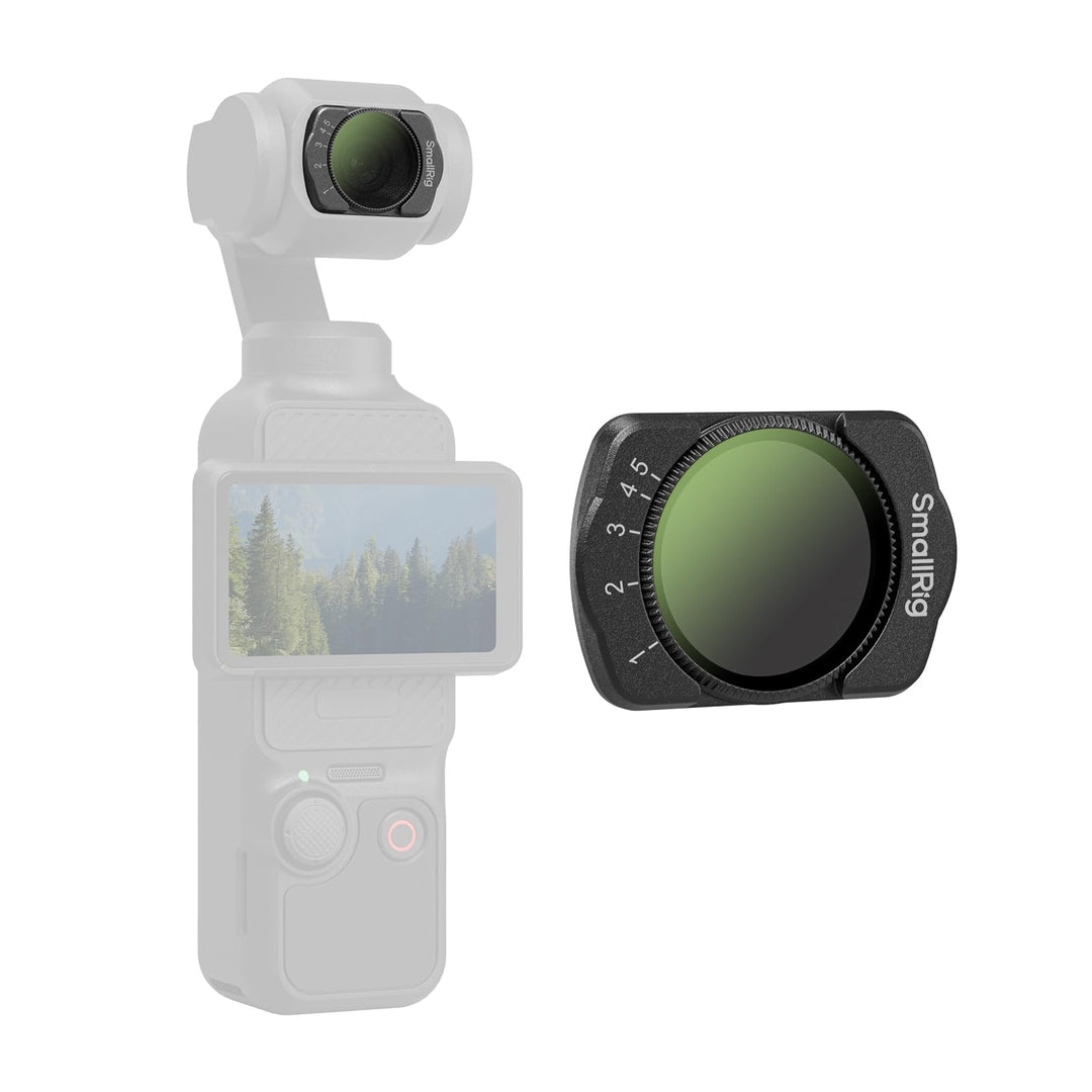 SMALLRIG Magnetischer, Verstellbarer ND2-ND32-Filter für DJI Osmo Pocket4 / Osmo Pocket 3, doppelsei