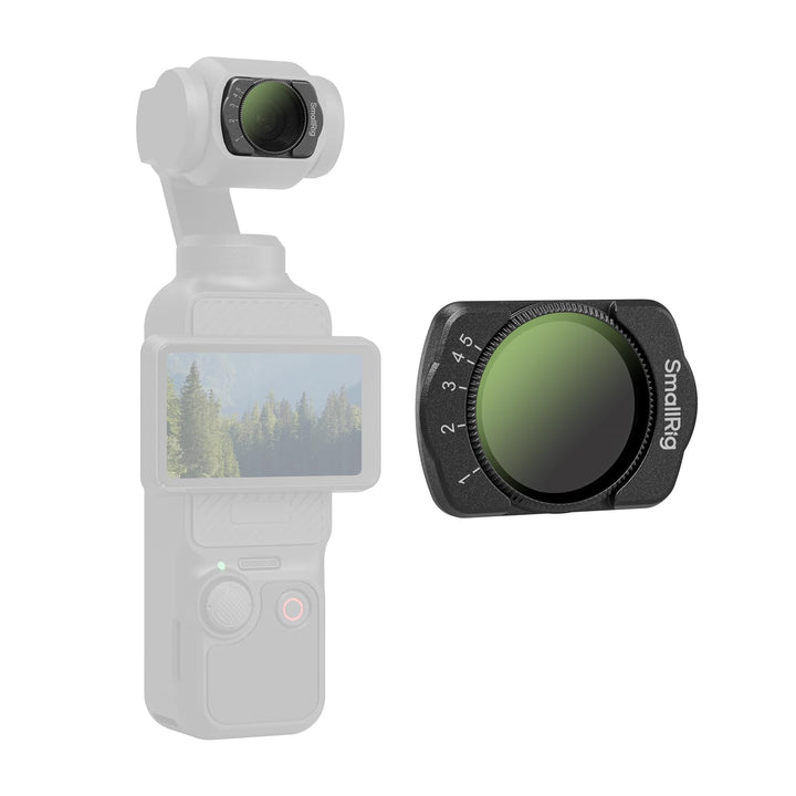 SMALLRIG Magnetischer, Verstellbarer ND2-ND32-Filter für DJI Osmo Pocket4 / Osmo Pocket 3, doppelsei