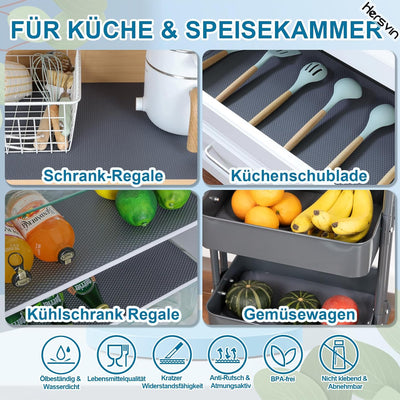 Hersvin Schubladenmatte (Übergrösse) 70cmx500cm Schrankpapier Schubladeneinlage Eva Wasserfest Nicht
