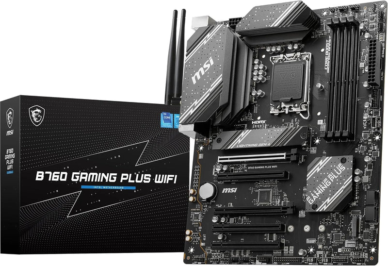 MSI B760 GAMING PLUS WIFI Mainboard, ATX - Unterstützt Intel Core Prozessoren der 14., 13. und 12. G