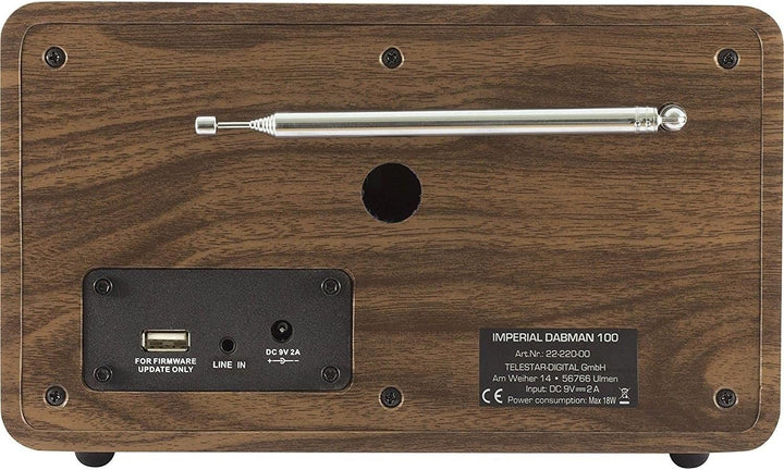 Imperial DABMAN 100 DAB+ und UKW Radio, Farbe:holzoptik holzoptik Single, holzoptik Single