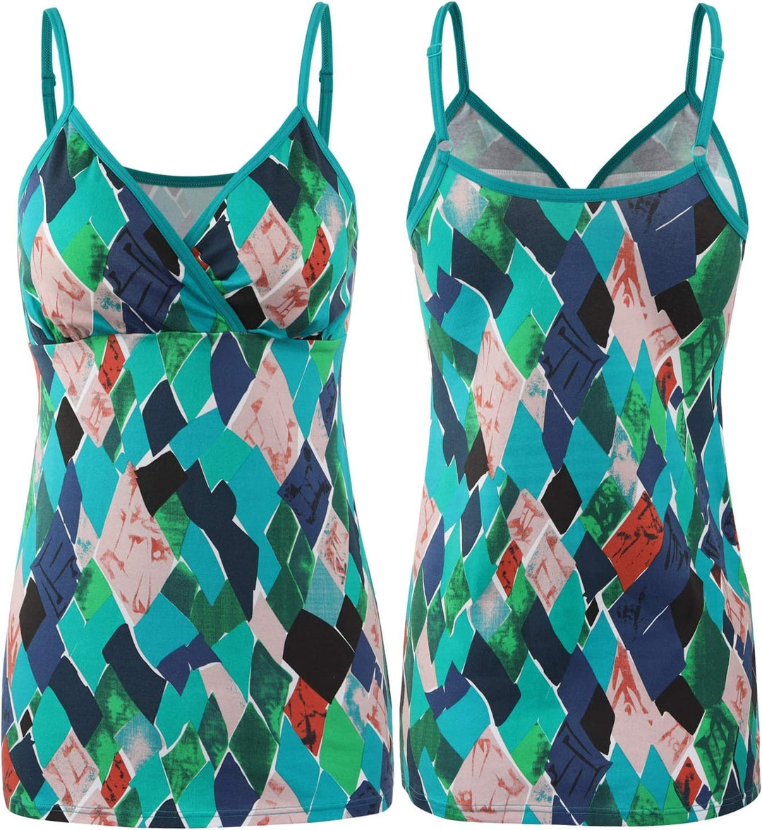 ZUMIY Schwangerschaft Stillen Top, Damen Baumwolle Umstandskleidung Schlaf Ärmellos Cami mit Verstel