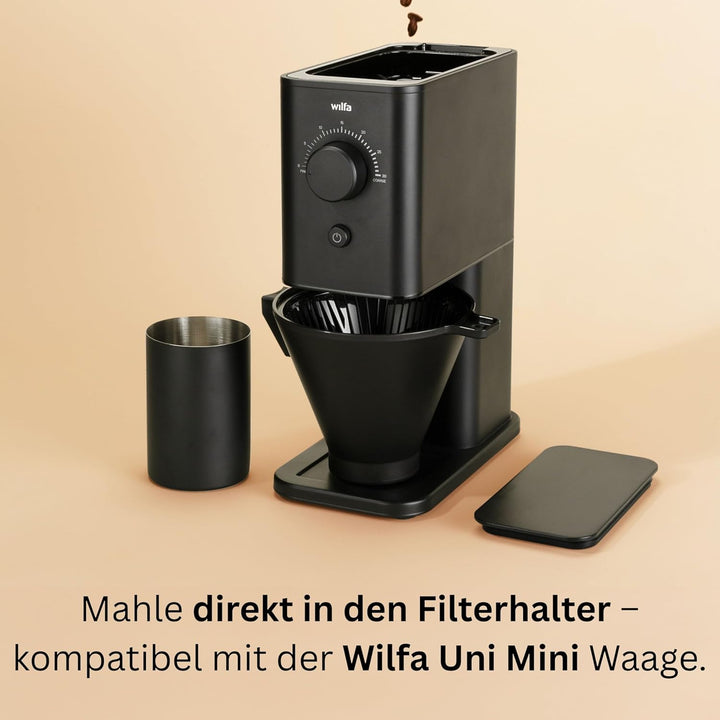 Wilfa ZENSE Kaffeemühle - 30 Mahlgrade - 40mm Edelstahl-Flachmahlwerk - Antistatik - luftdicht versc