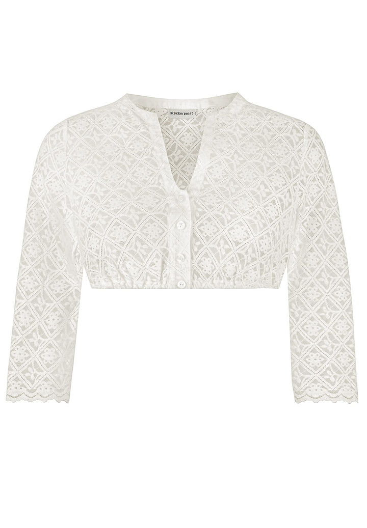 Stockerpoint Damen Bluse Elza Trachtenbluse 44 Creme, 44 Creme