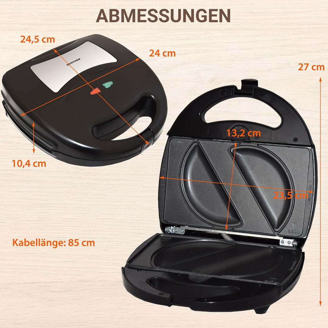Syntrox Germany Empanada Maker Teigtaschenmaker Chefmaker SM-1300W Empanada mit herausnehmbaren