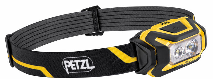 PETZL ARIA 2, Kompakte, langlebige, wasserdichte Stirnlampe, 450 Lumen, Schwarz ARIA 2 E070AA00, ARI