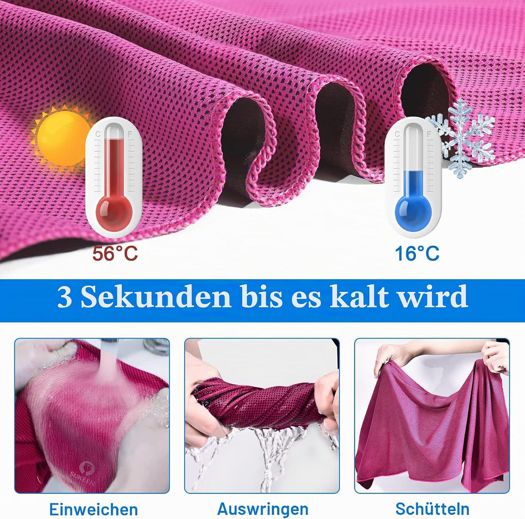 Sukeen Kühlendes Handtuch, Kühlhandtuch Cooling Towel, Gym Handtuch, Eishandtuch Kühltuch Hals, Kühl