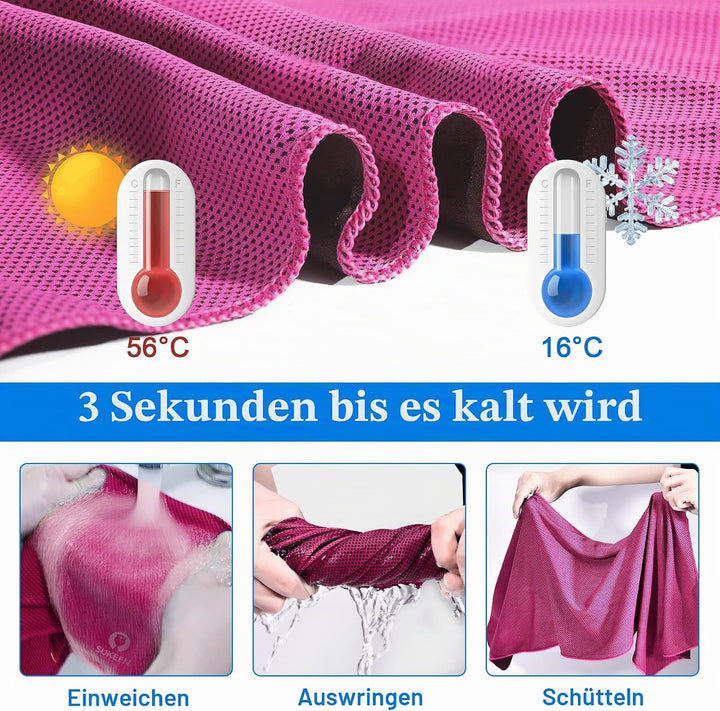 Sukeen Kühlendes Handtuch, Kühlhandtuch Cooling Towel, Gym Handtuch, Eishandtuch Kühltuch Hals, Kühl
