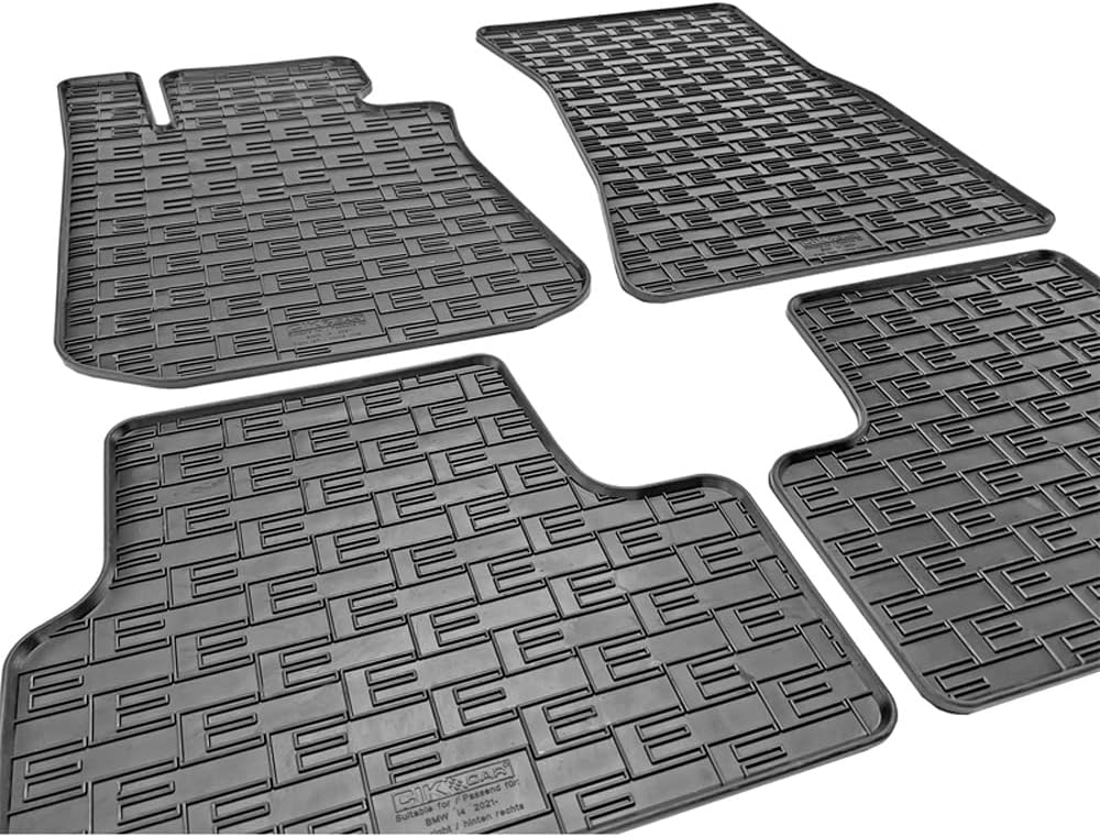 AUTO-STYLE Satz Gummimatten kompatibel mit BMW i4 (G26) 2021- (4-teilig + Montagesystem)