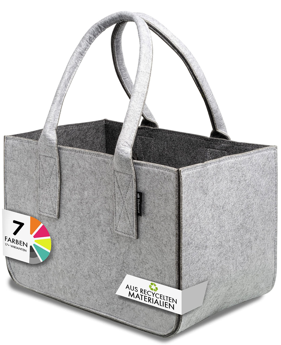 Filztasche - praktische Einkaufstasche - modische Shopping Bag - Einkaufskorb aus Filz - faltbare Tr