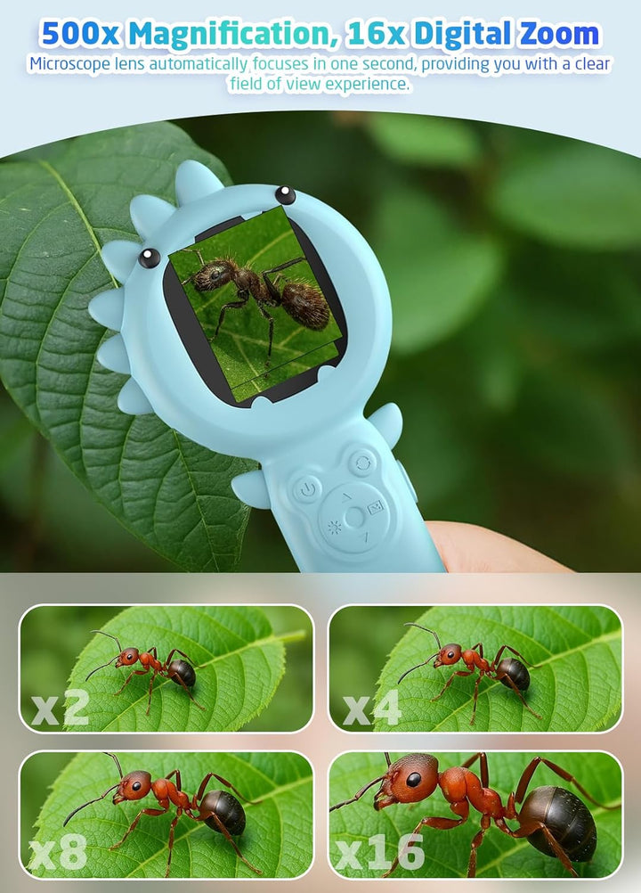 Mikroskop für Kinder, Mini Handheld Kid Mikroskop für Kleinkinder, Bildungswissenschaft Kit Digital