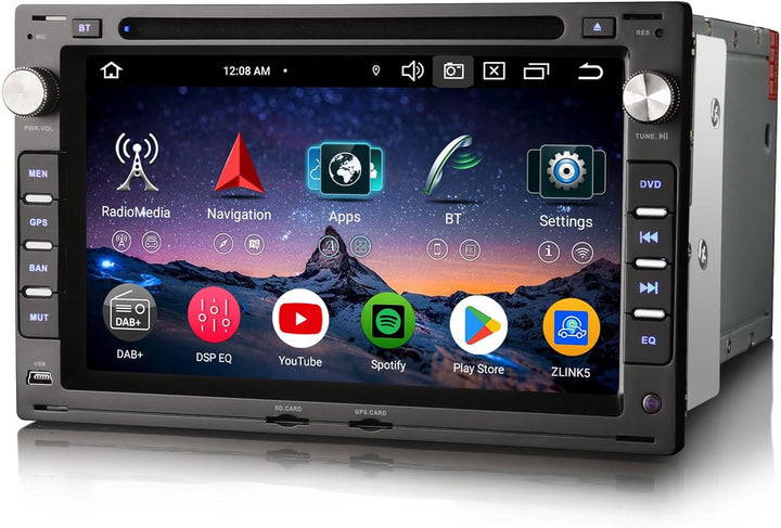 Erisin 7 Zoll 8-Kern 4GB+64GB Android 14 Autoradio Bluetooth GPS Navigation Für VW Passat B5 Golf 4