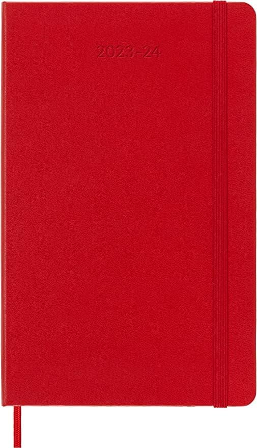 Moleskine x Kaweco Tintenroller, Farbe Rot + Wochenplaner 2023-2024, 18-Monate-Kalender, Akademische