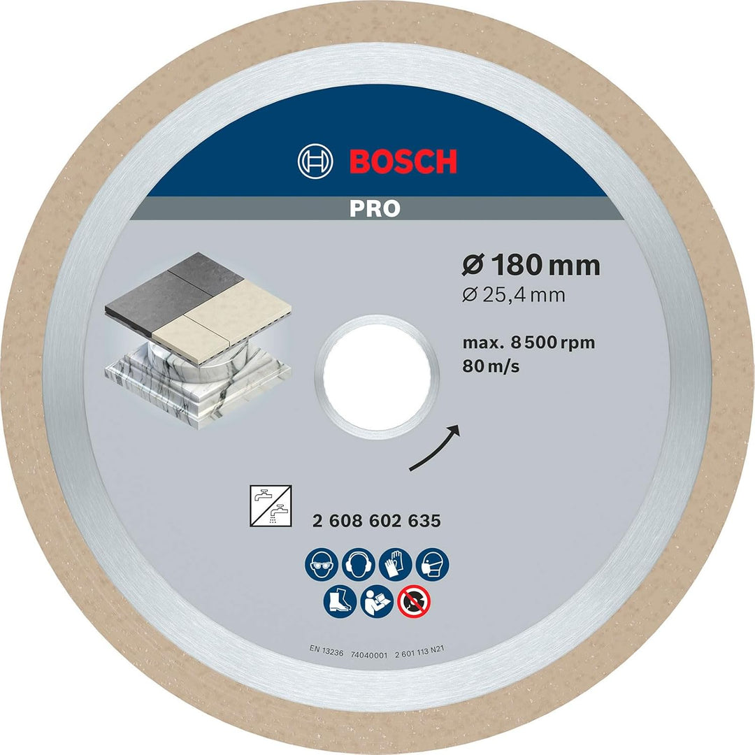 Bosch Accessories Bosch Professional Diamanttrennscheibe Best für Ceramic, 180 x 25,40 x 2,2 x 10 mm
