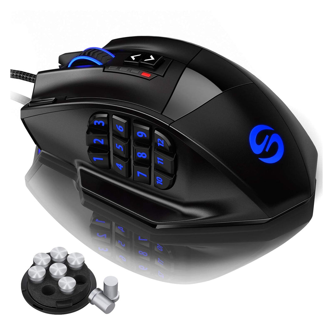 UtechSmart Venus -gaming maus 12 tasten mmo maus 16400 dpi USB Laser Gaming Mouse | 18 Tasten naga |