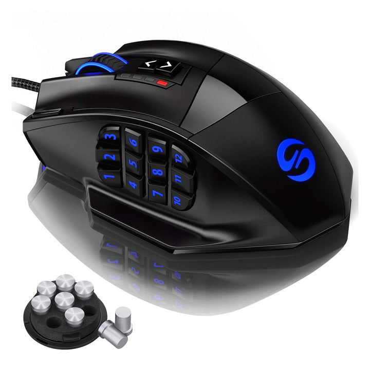 UtechSmart Venus -gaming maus 12 tasten mmo maus 16400 dpi USB Laser Gaming Mouse | 18 Tasten naga |