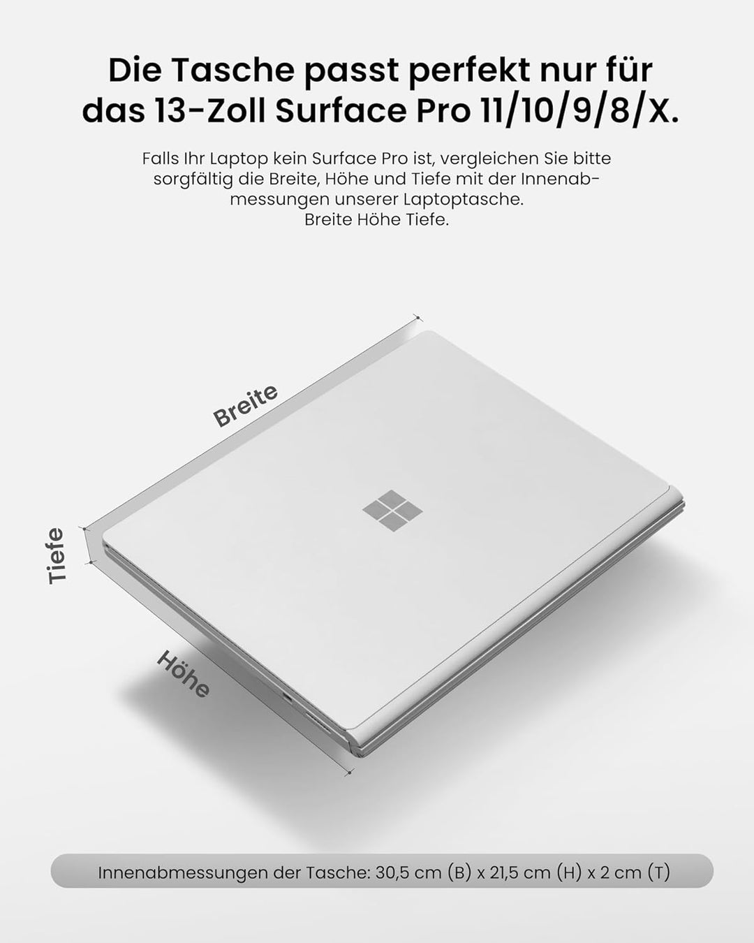 tomtoc 360° Tasche Hülle für 2024 13-Zoll Microsoft Neu Surface Pro 11. Edition, Copilot+ PC, 13 Zol