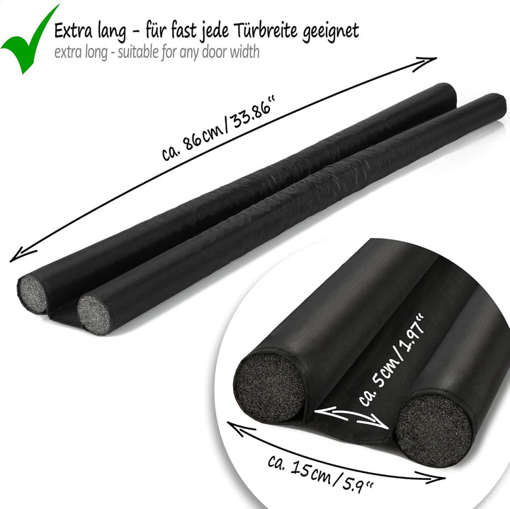 com-four® 18x Zugluftstopper für die Tür, Standardmasse Innentür - Türbodendichtung, Türunterdichtun