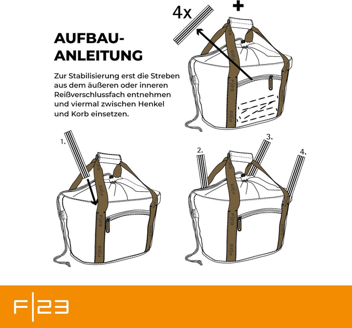 F|23 84111-5 Delight Einkaufskorb, 600 x 300 D Polyester, 42 x 27 x 26 cm Porzellan, Porzellan
