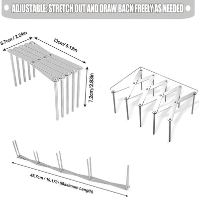 Hjumarayan 2 Stück Verstellbarer Edelstahl Topfdeckelhalter, Spareribs-Halter, Grill Rippchenhalter,