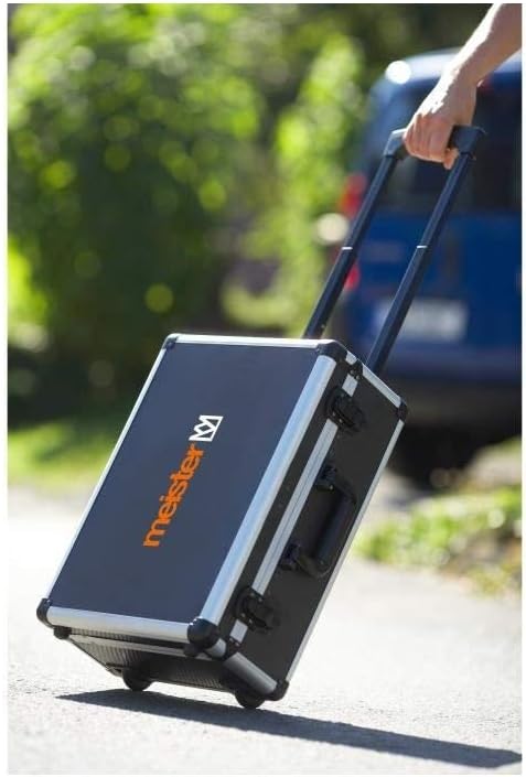 Meister Werkzeugtrolley 156-teilig - Werkzeug-Set - Mit Rollen - Teleskophandgriff / Profi Werkzeugk