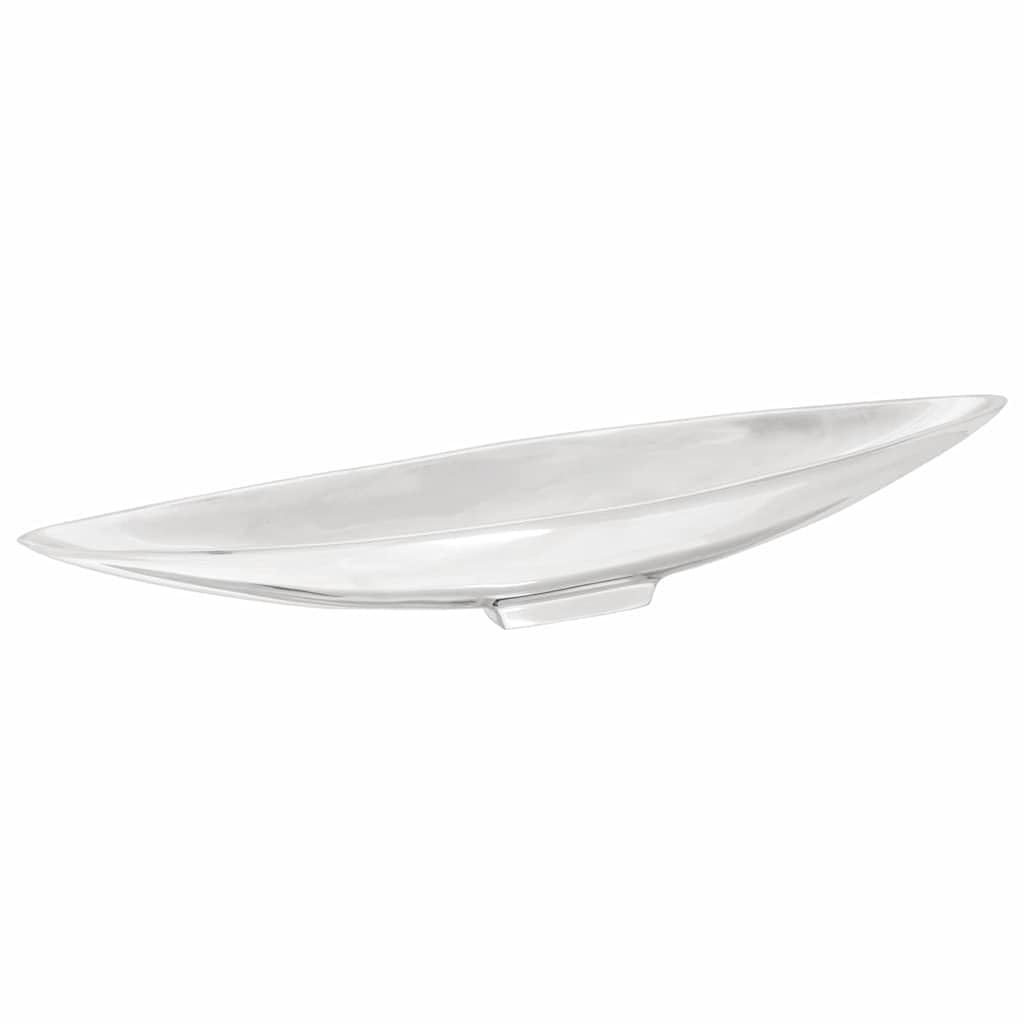 vidaXL Obstkorb Silber 53 x 9 x 10 cm Aluminium, Wohnzimmer, moderne Deko-Einlagen, Aluminium Skulpt