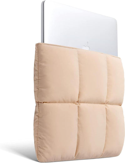 Comfyable Puffy Laptop Hülle 15 Zoll 16 Zoll Gesteppte Puffer Laptop Tragetasche für Frauen Kissenhü