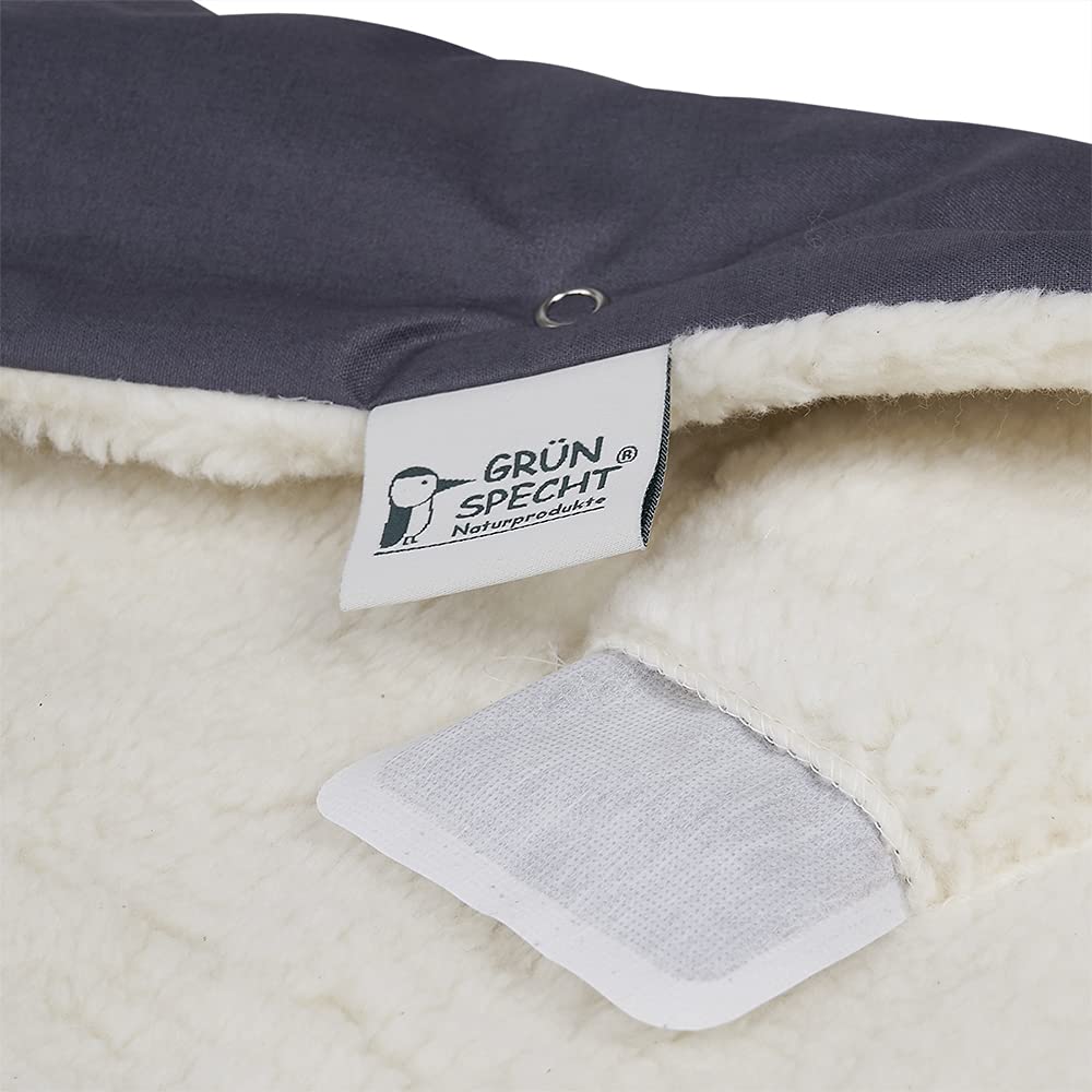 GRÜNSPECHT Kinderwagen-Muff, Handmuff aus 100% Baumwolle (kbA), imprägnierte Aussenseite, wasserdich