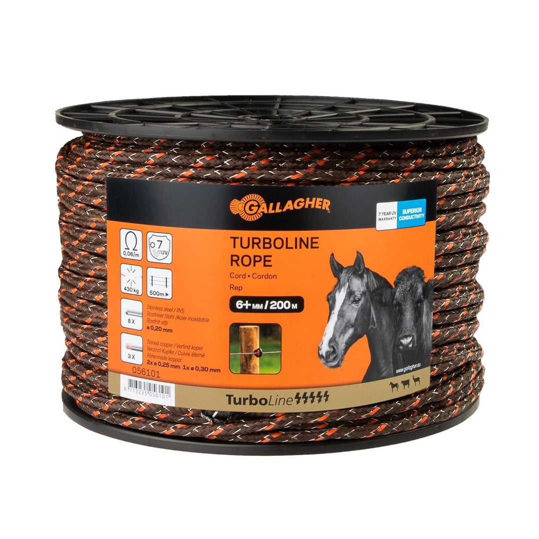 200 m Gallagher Weidezaunseil TurboLine Cord (terra)