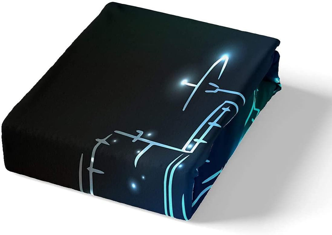 Loussiesd Rock Instrument Bettwäsche Set Schlagzeug Bettbezug für Jungen Teens Mann Musik Thema Bett