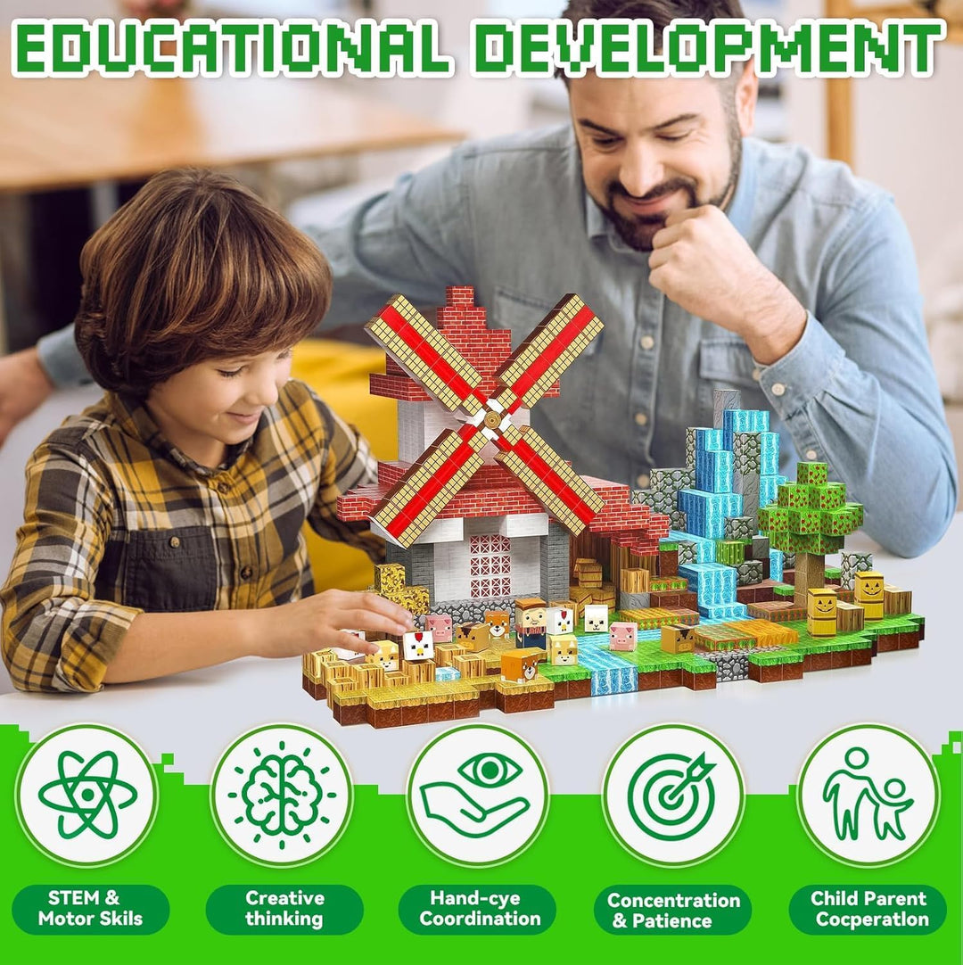 Magnetische Bausteine, Magnetbausteine Magnetspielzeug, 150 Teile Kreative Kinderspiele Kinderspielz