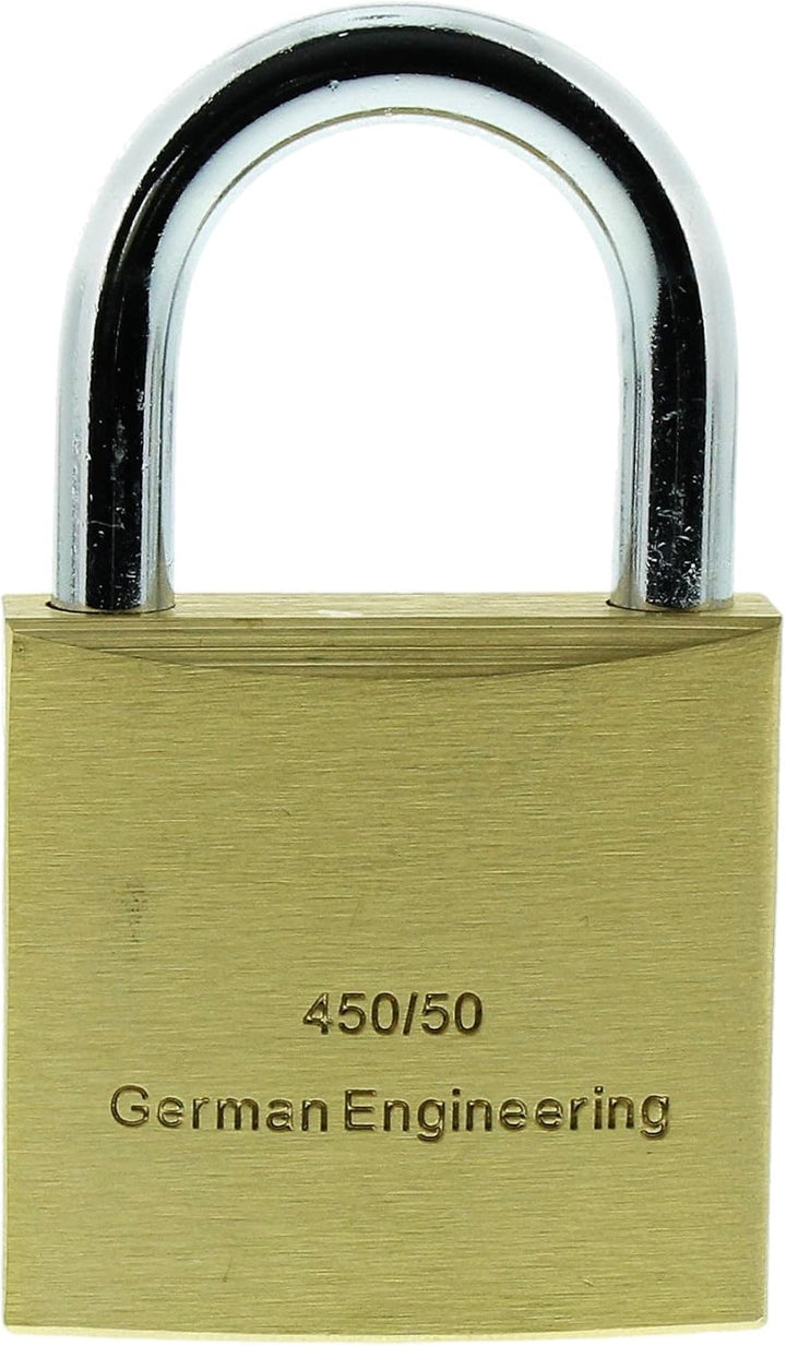 Burg-Wächter Vorhängeschloss, 8 mm Bügelstärke, 2 Schlüssel, Boccia 450 50 SB 50 mm, 50 mm