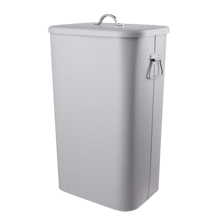 BUTLERS Universaltonne BINSTER - 41 Liter Mülltonne aus Metall mit abnehmbarem Deckel & Tragegriffen