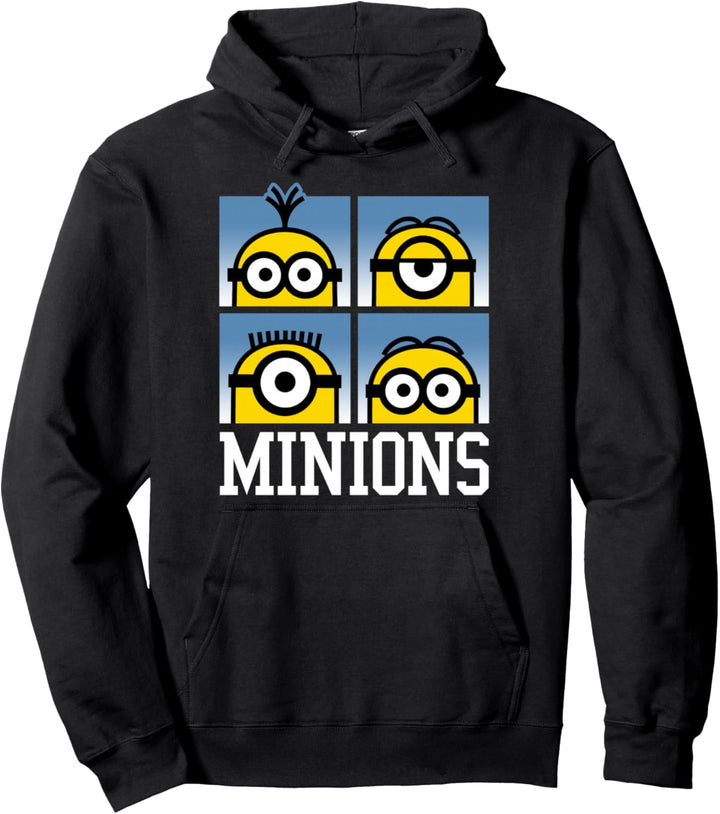Despicable Me Minions Minions Bust Portrait Grid Logo Pullover Hoodie