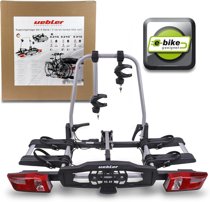 Uebler 15760 Anhänger-Kupplungsträger X21-S für 2 Fahrräder mit EuroBE E-Bike geeignet
