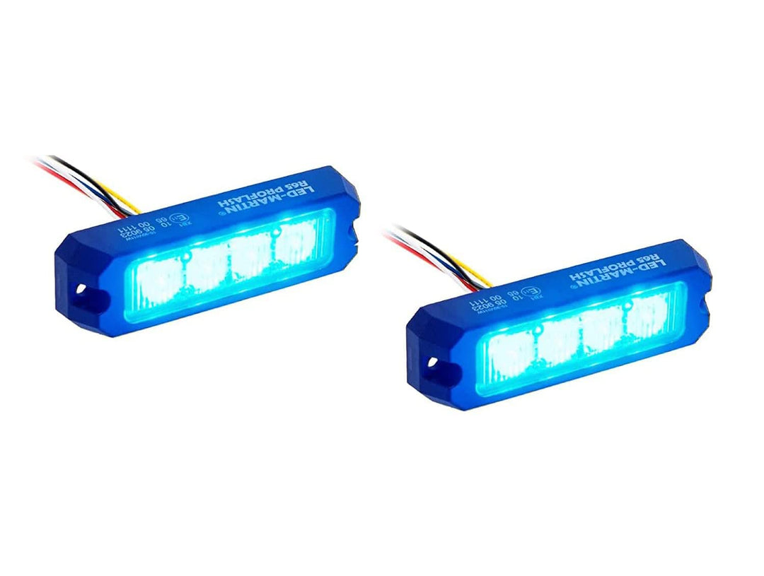 LED-MARTIN 2er Sparset R65 PROFLASH blau - Frontblitzer - Strassenräumer -Blitzmodul - Feuerwehr - P