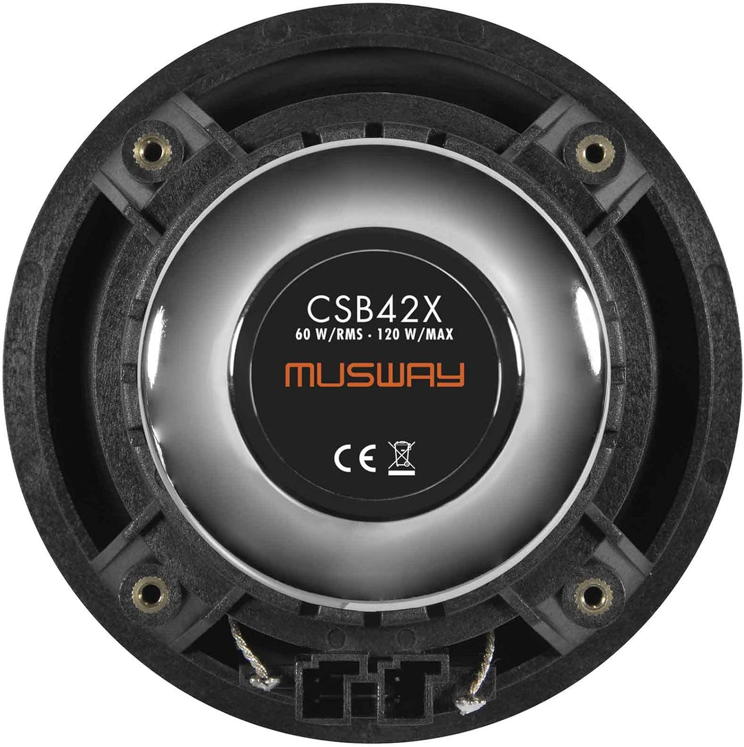 Musway CSB42X - 10 cm 2-Wege-Lautsprecher mit 120 Watt (RMS: 60 Watt) - für BMW E, F, G
