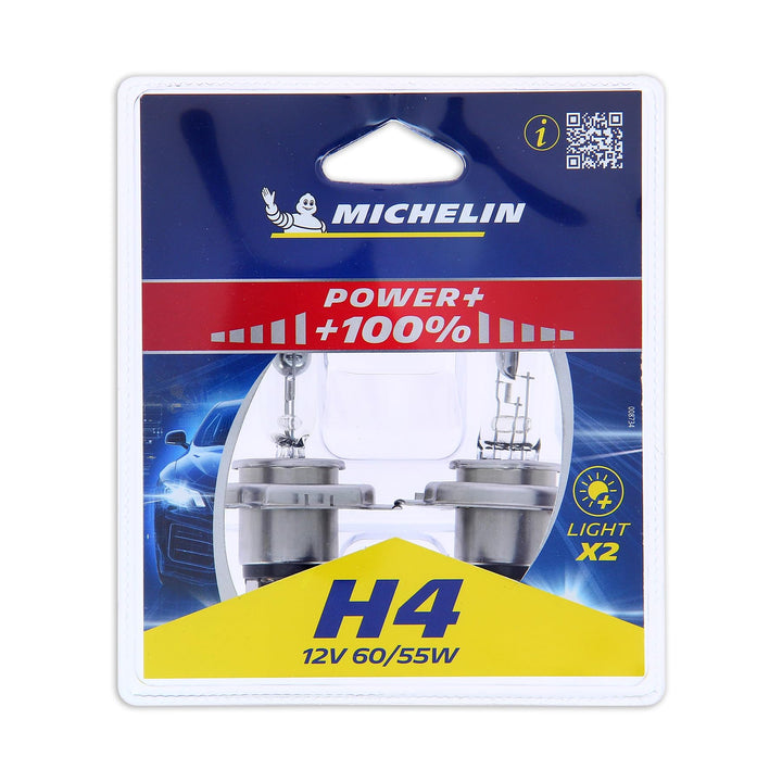Michelin 008734 Power +80% 2 Glühbirnen H4 12V 60/55W