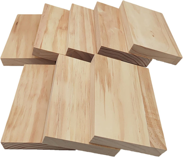 Unlackierte Holzblöcke zum Basteln, 15 x 10 x 2 cm, rechteckige Holzbretter, blanko, Schnitz-Holzblö