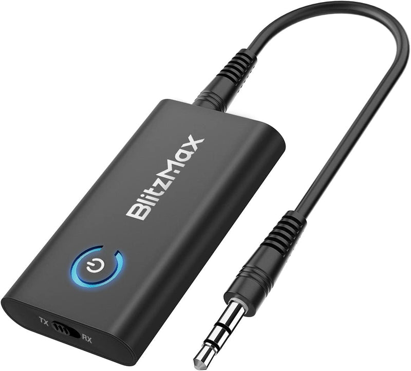 BlitzMax Bluetooth Adapter Transmitter, Bluetooth 5.2 Receiver 2 in 1 Mini kabelloses Sender/Empfäng