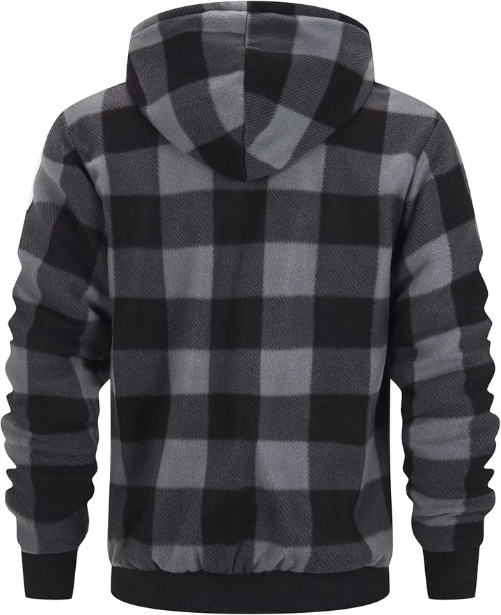 igeekwell Winterjacke Herren Kapuzenpullover mit Kapuze Fleecejacke für Männer Casual Kapuzenjacke B