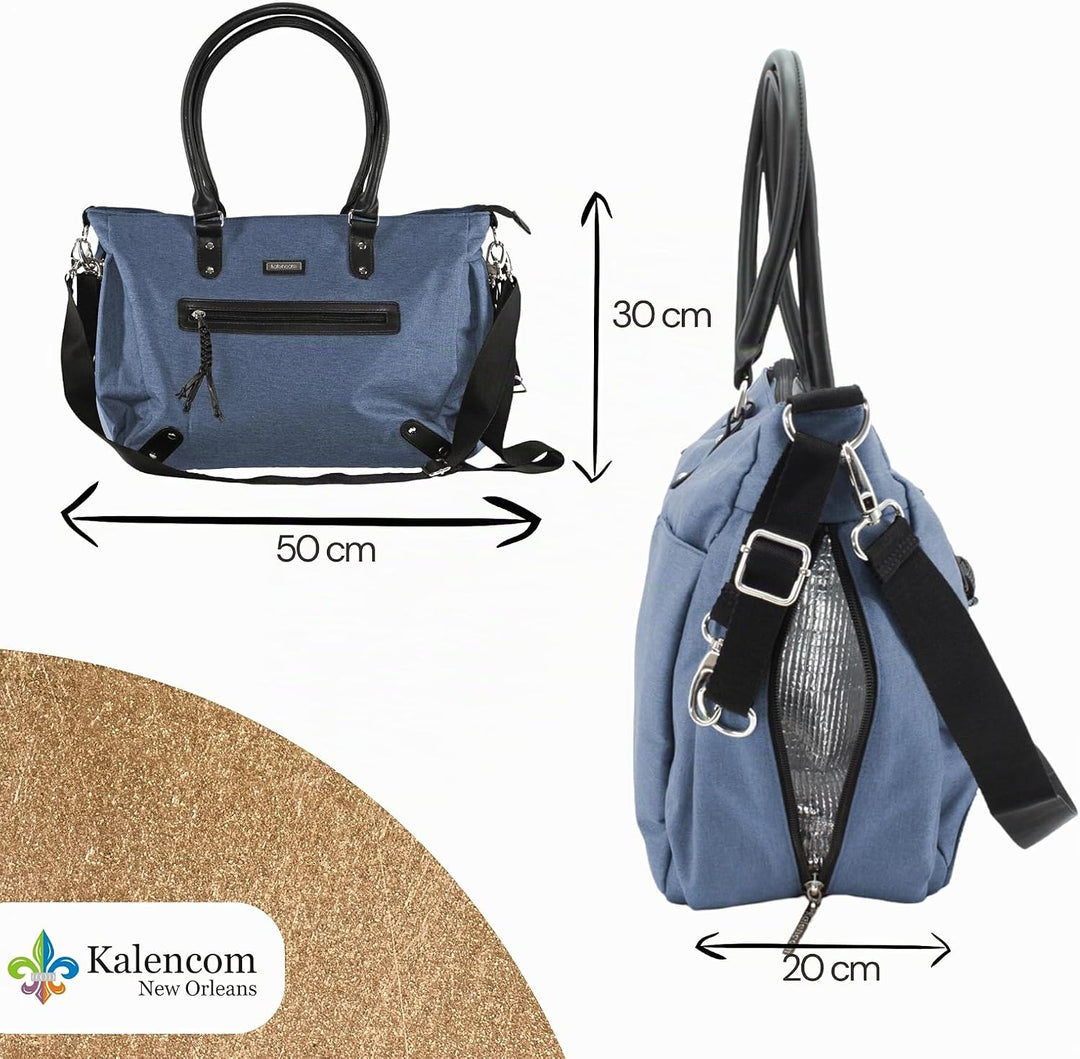 Vital Innovations GmbH Kalencom Handtasche Umhängetasche stilvolle Baby Wickeltasche mit Wickelaufla
