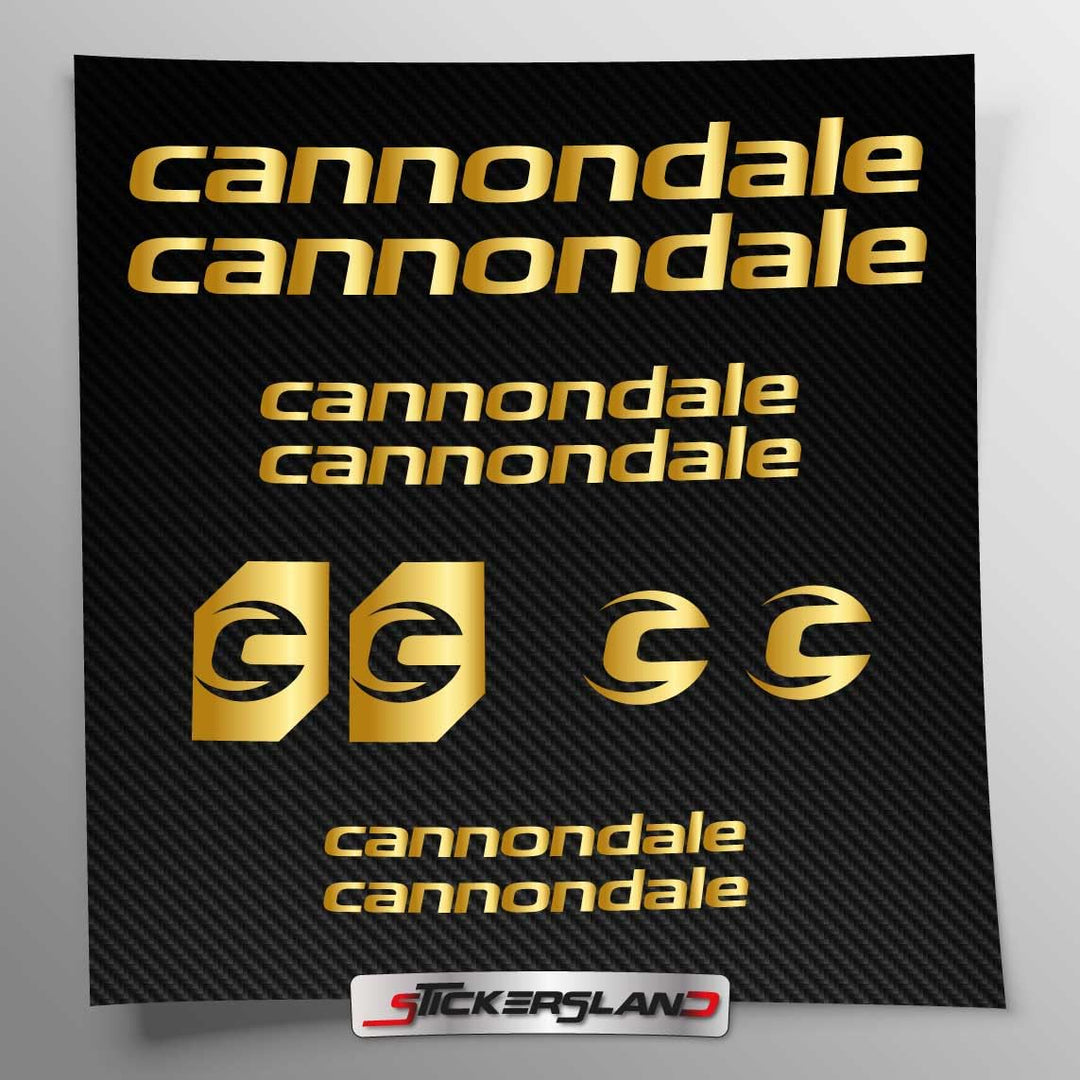 Stickersland® Aufkleber-Set kompatibel mit Rahmen Cannondale V2 MTB Mountainbike und Helm | Decals A