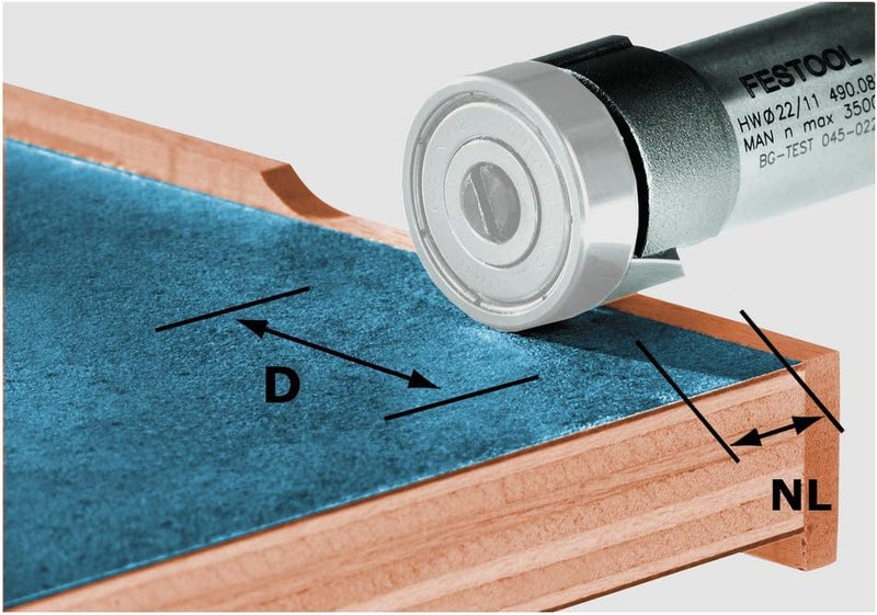 FESTOOL 490085 Bündigfräser HW HW D22/8-OFK