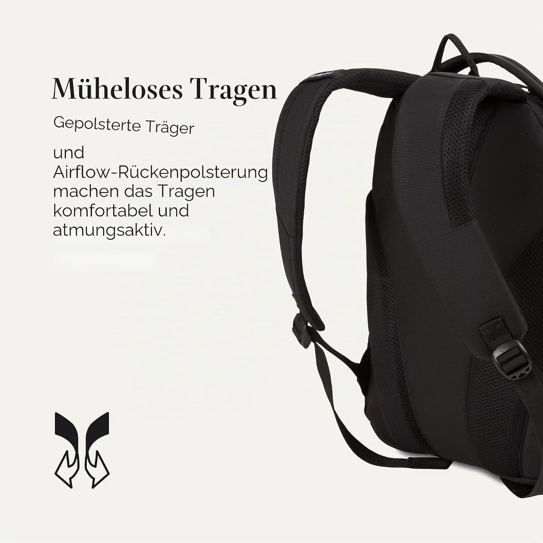 Swiss Gear Unisex 1186 Bungee-rucksack Rucksack (1er Pack) 17-inch Schwarz, 17-inch Schwarz