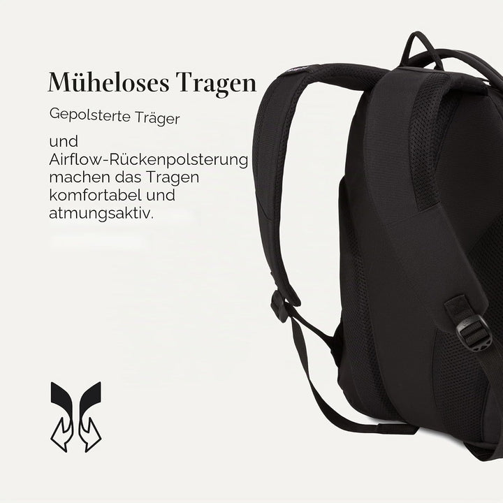 Swiss Gear Unisex 1186 Bungee-rucksack Rucksack (1er Pack) 17-inch Schwarz, 17-inch Schwarz