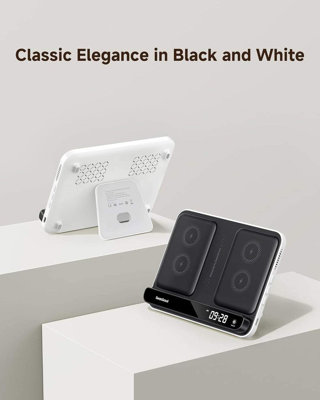 Dual Induktive Ladestation für 2 Handys, 30W Doppel Handy Ladestation für iPhone Air/17 Pro/17 Pro M