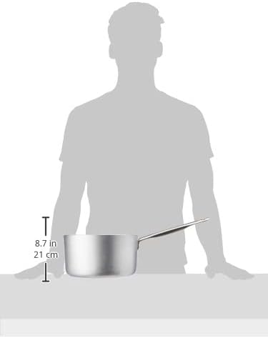 Pentole Agnelli ALMA10526 Professionelle Aluminiumpfannen 3 mm, hoher Auflauf mit Griff, 8 l, 8 l