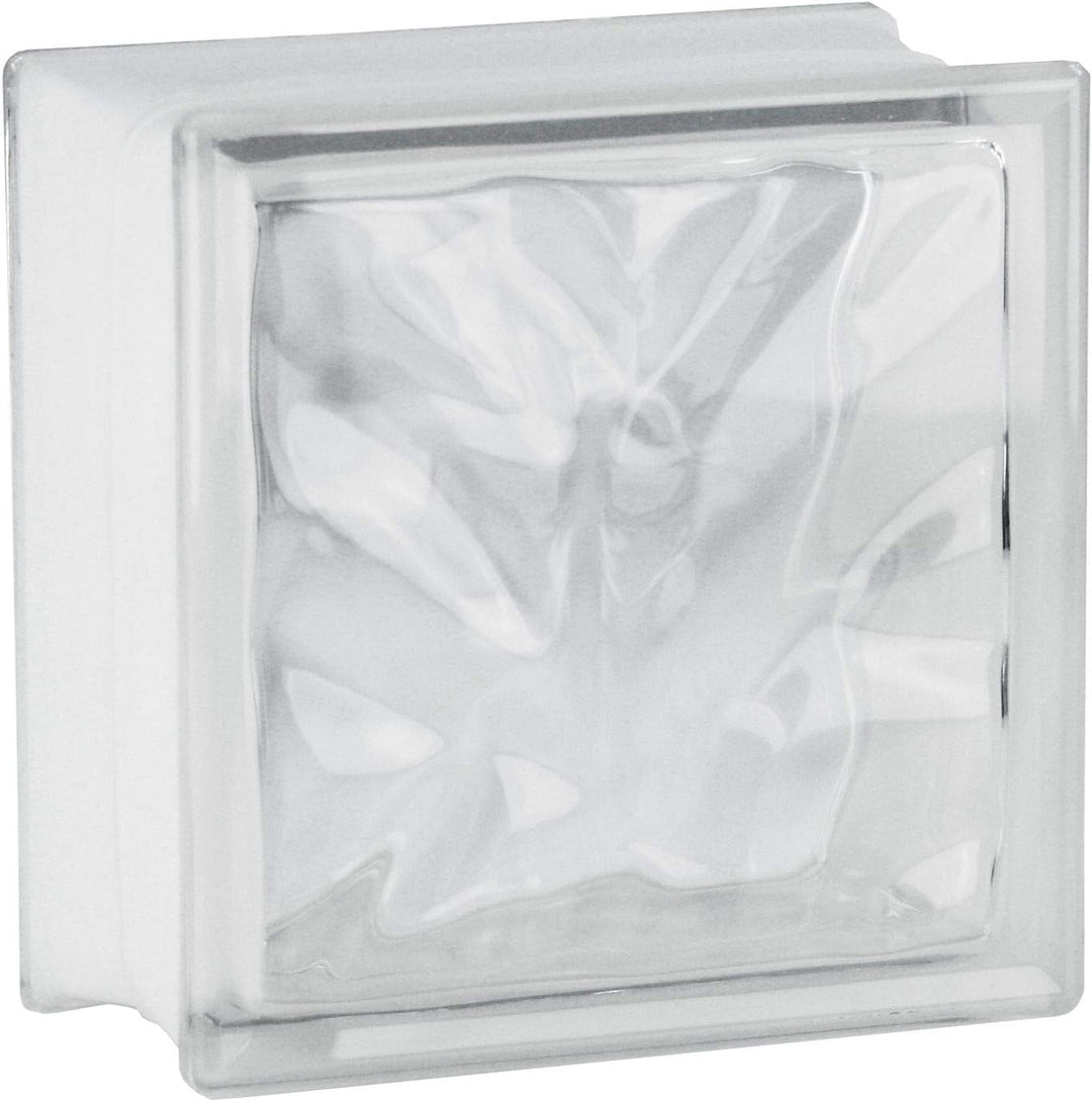 Fuchs Design 4 Stück Glassteine Wolke Klar 1-seitig satiniert 19x19x10 cm, 1-seitig satiniert 19x19x